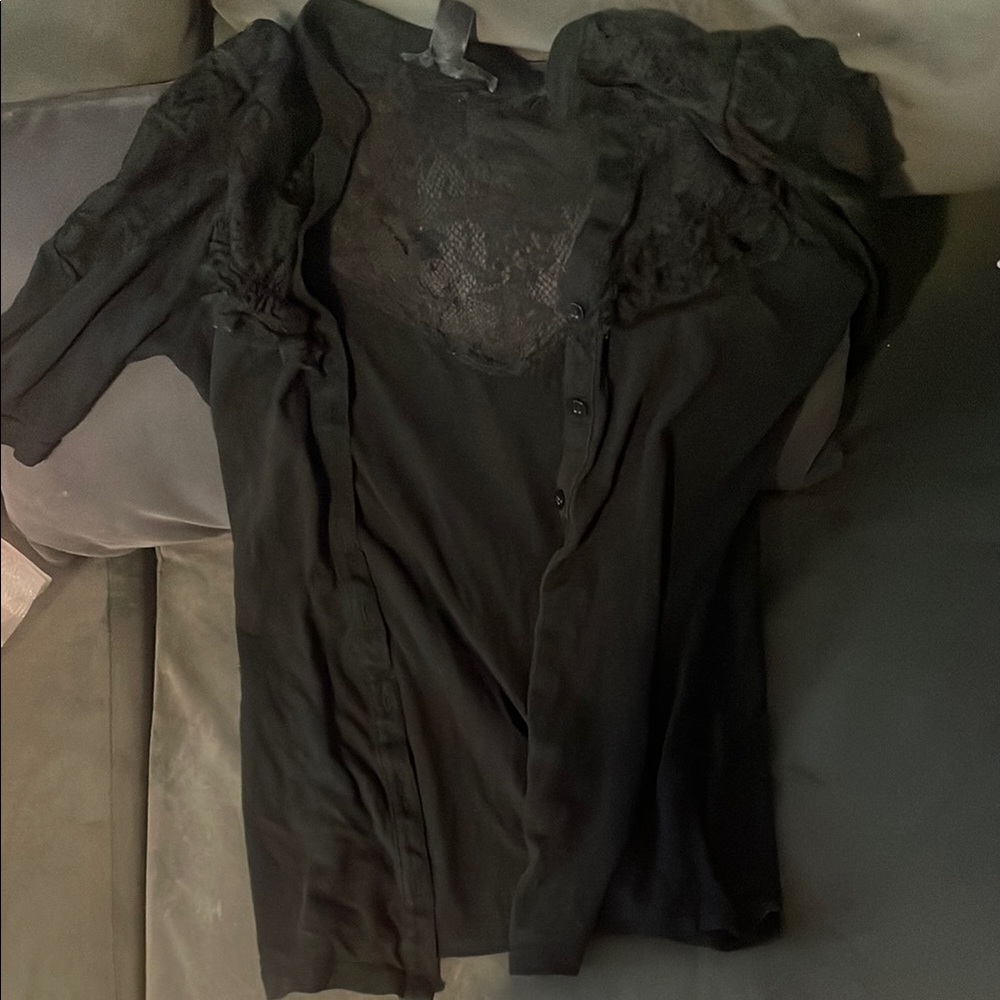 Stradivarius Black Lace Cardigan